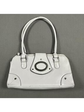 Shoulder Bag White Silver Hardware Y2K
